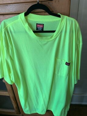 Wrangler Neon Green Short-Sleeve Pocket Tee